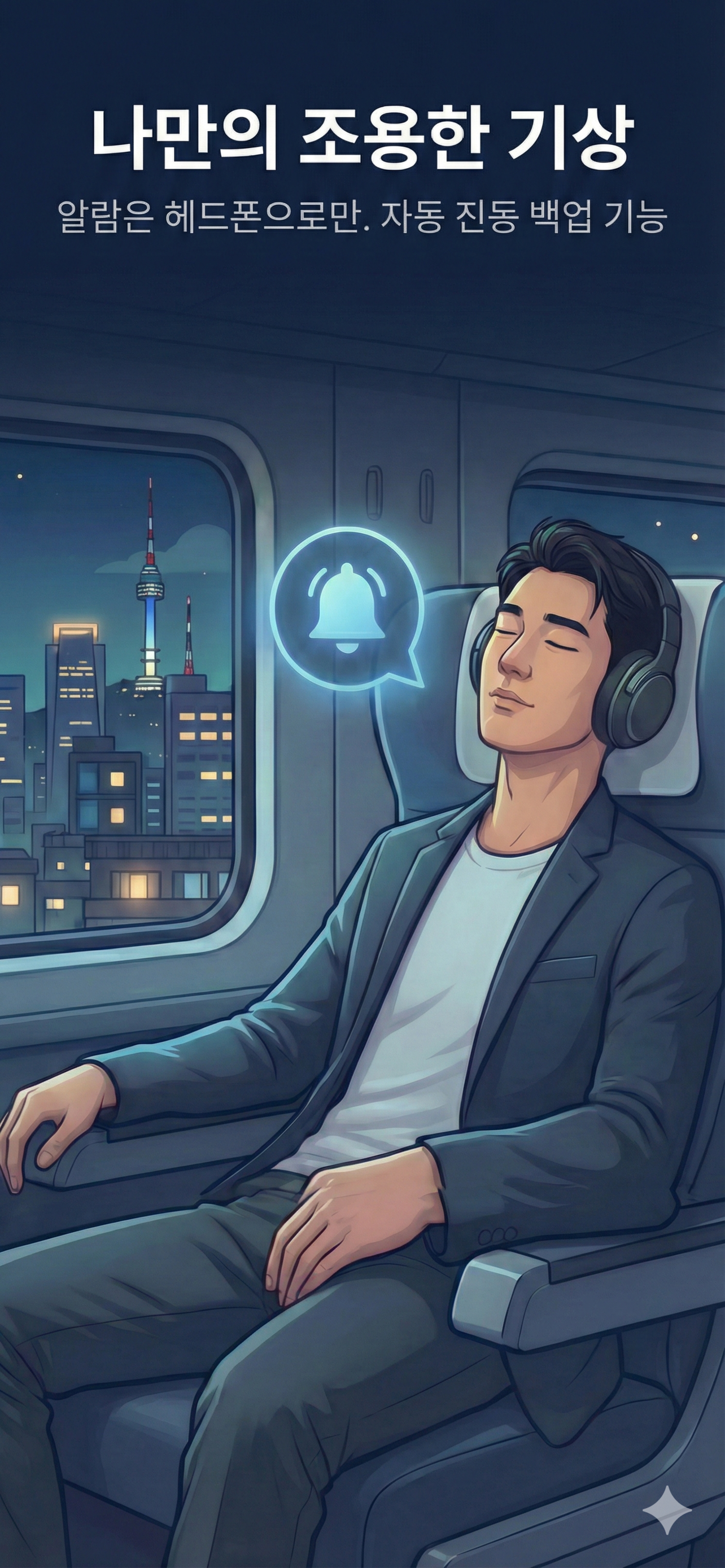 도착하면 알람이 나에게만 들리는 이미지